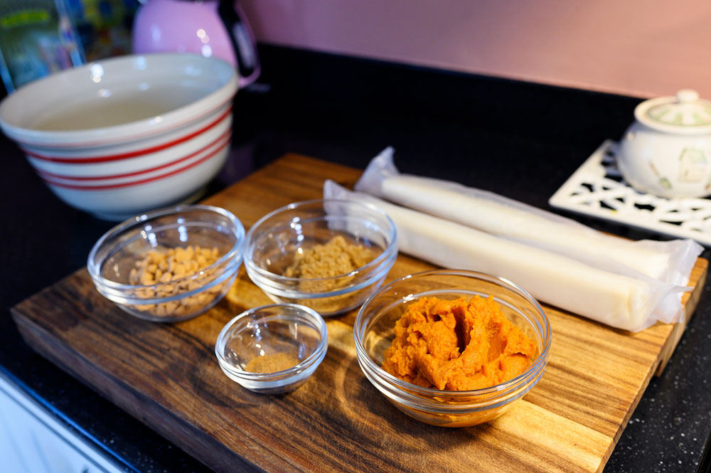 measured ingredients for pumpkin hand pies