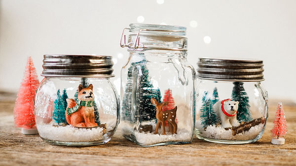 Handmade Snow Globe Mason Jars DIY - At Home with Jemma