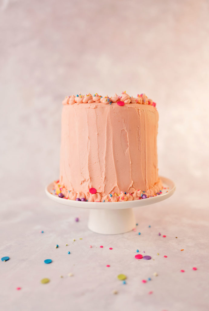 pretty pink layer cake
