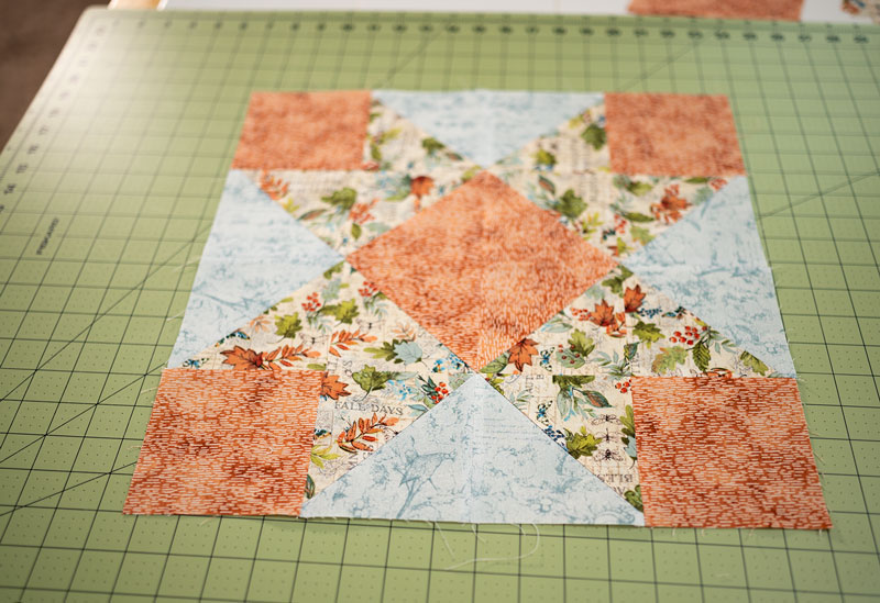 pieced quilt block demonstrating perfect points