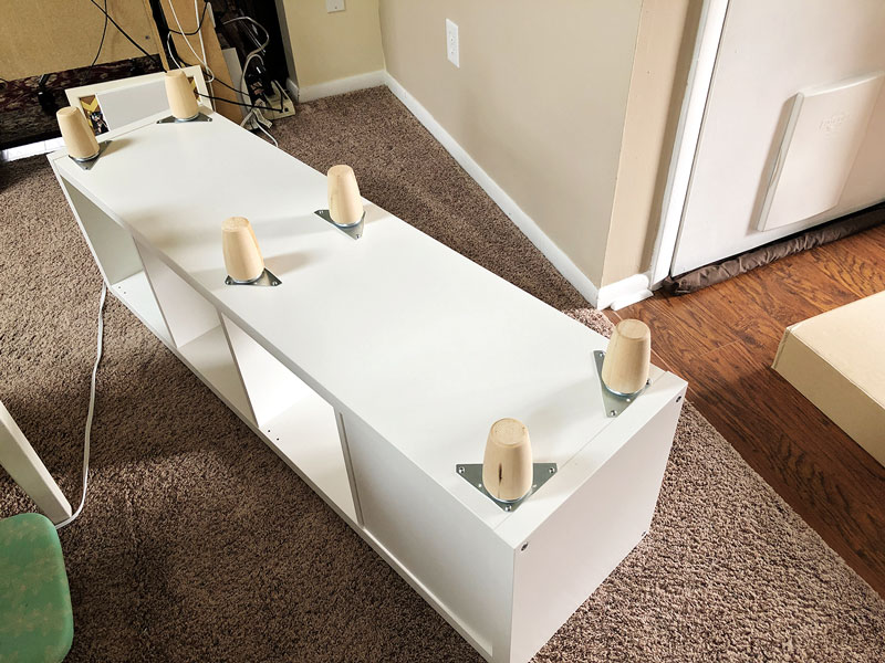 4 X Furniture Feet Shelf Legs Suitable for Ikea Kallax Shelf 