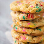stack of colorful cookies