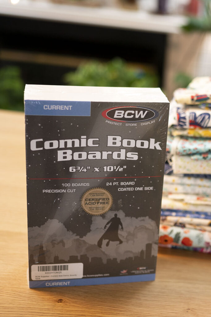 Fabric Organization: Comic Book Boards and File Folders - The