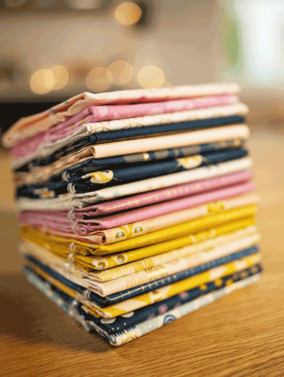 an animated gif showing a pile of messy fabrics and a neat one after folding