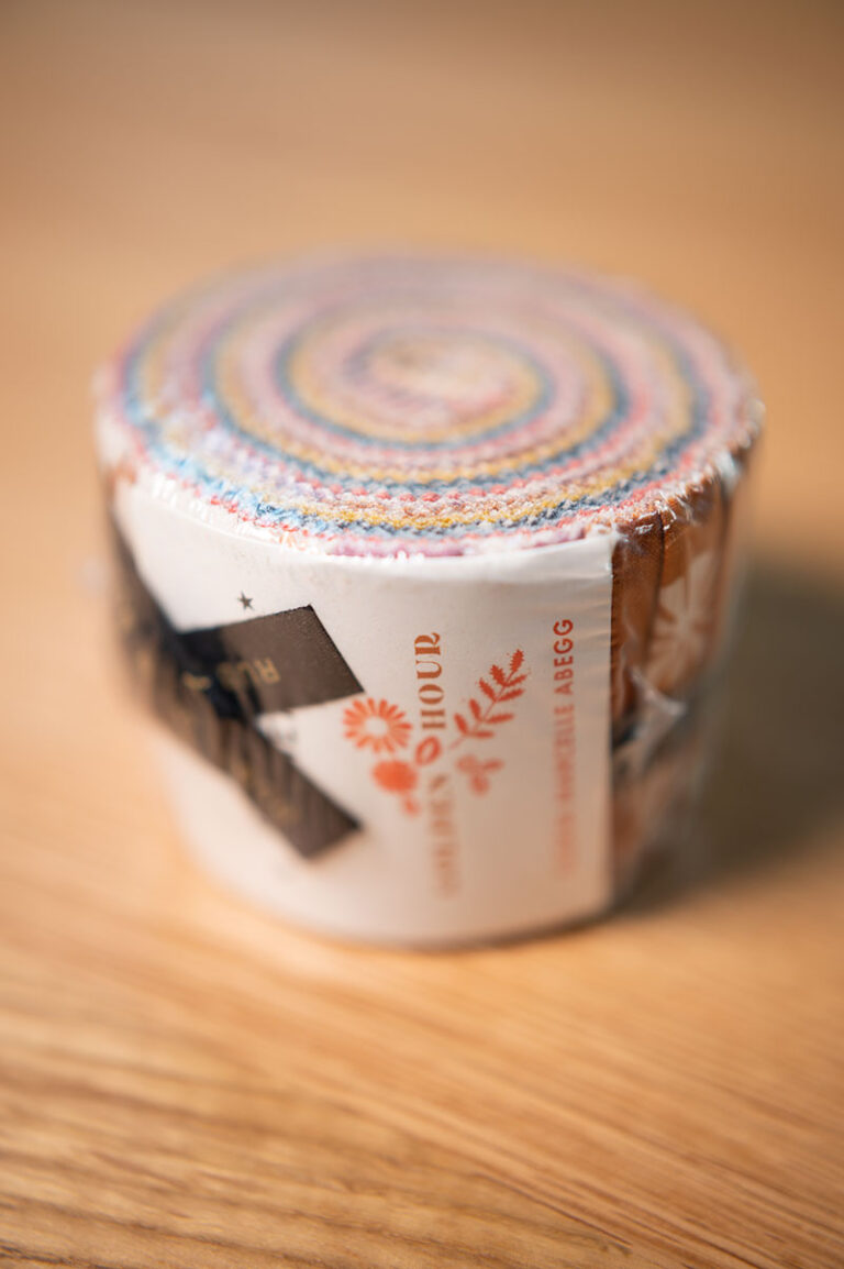 closeup of a jelly roll precut package