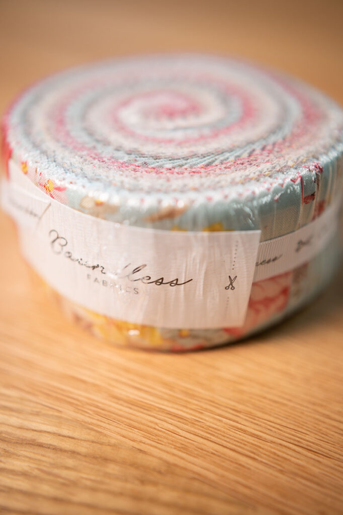 closeup of a jelly roll precut package