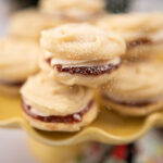 plate of sandwich cookies