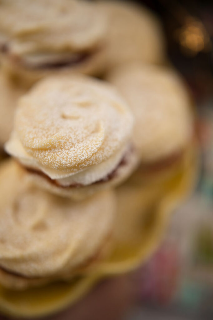 top of a Viennese whirl cookie