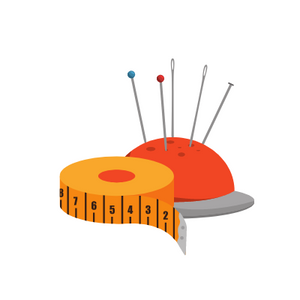 illustration of pin cushion and tape measure