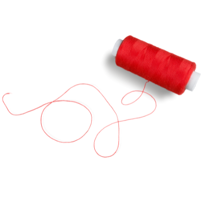 a spool of red thread