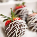 Close up of chocolate dipped strawberries