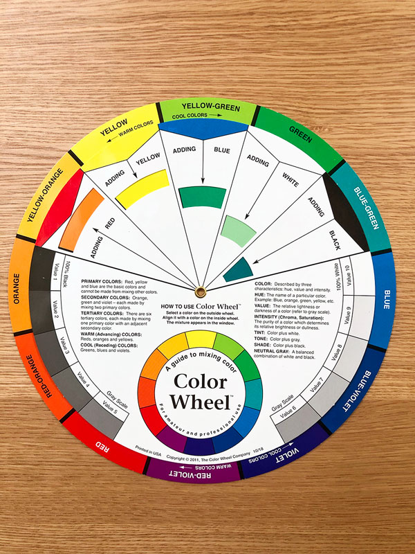 front side of a color wheel