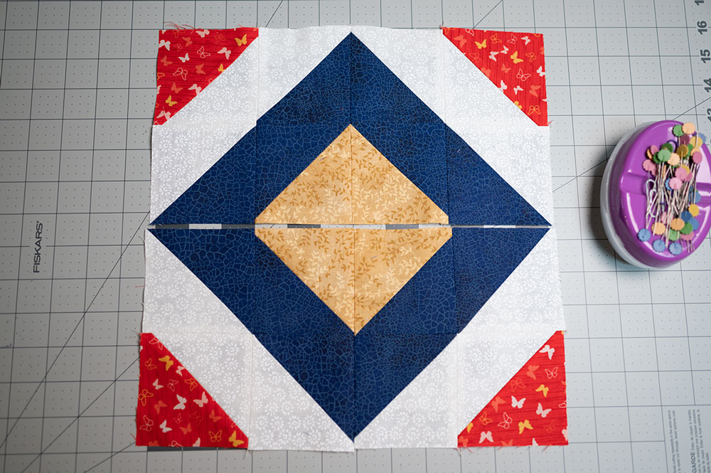 almost complete quilt block