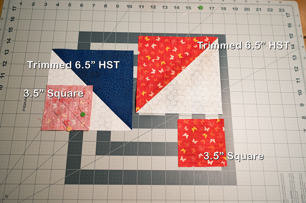 block placement on the bottom half of the quilt block