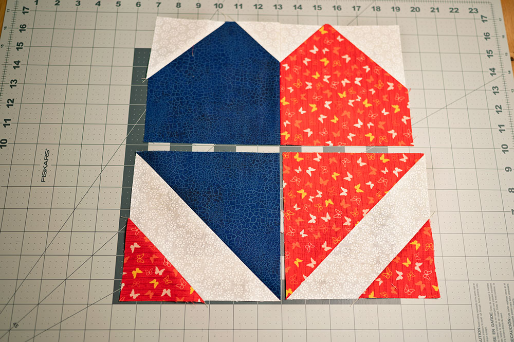 quilt block ready for assembly