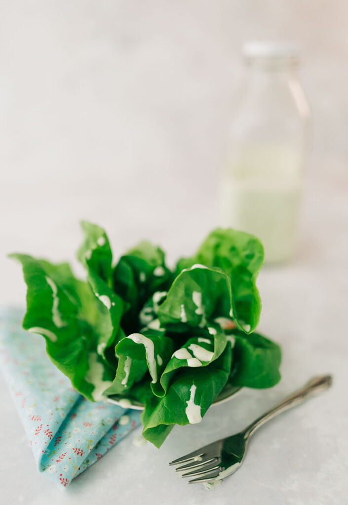 lettuce with buttermilk salad dressing