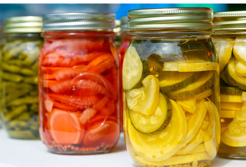 pickles in home canning jars