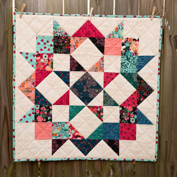 deeper contrast large star block