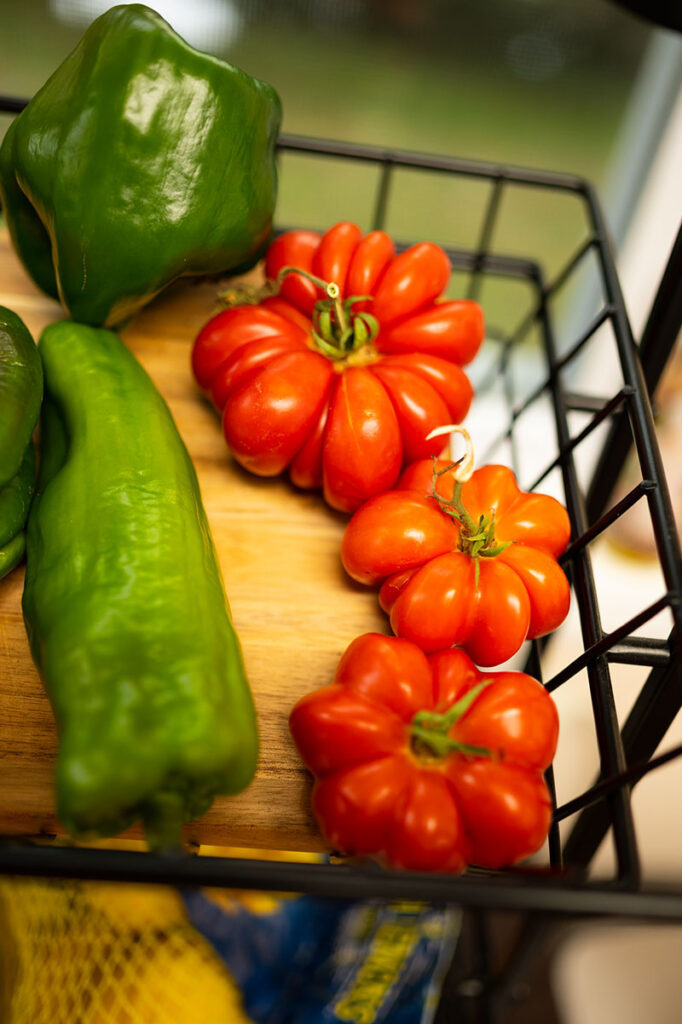 assorted summer garden produce