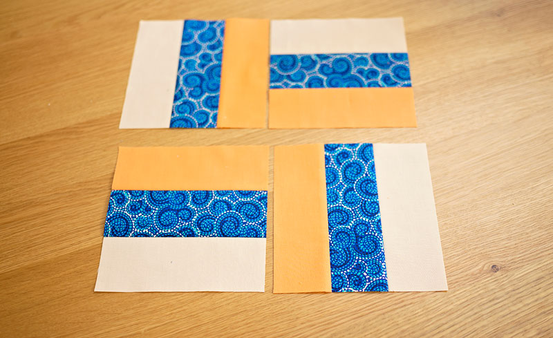 rotating units to make the quilt block