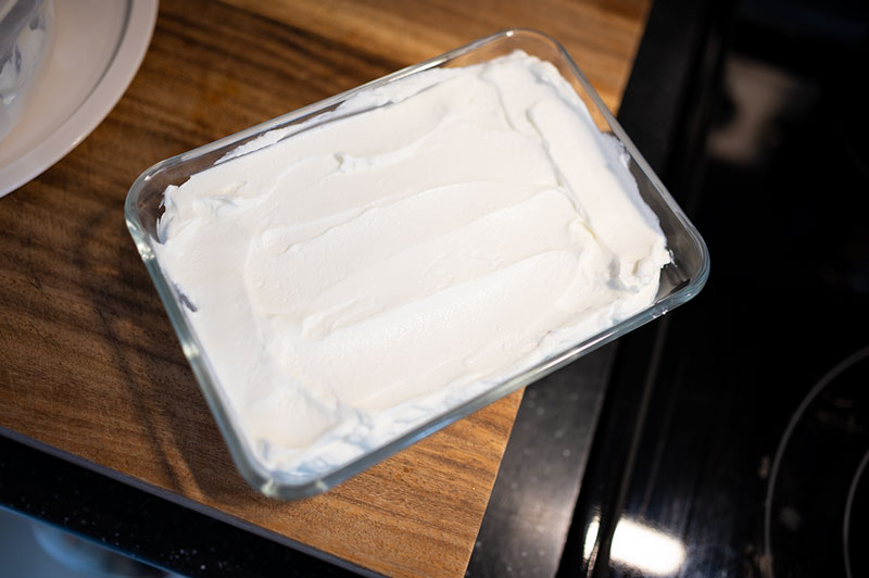 strained yogurt in a meal prep container