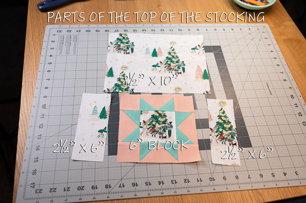 the parts of the top of the stocking
