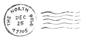 illustration of postmark on Christmas