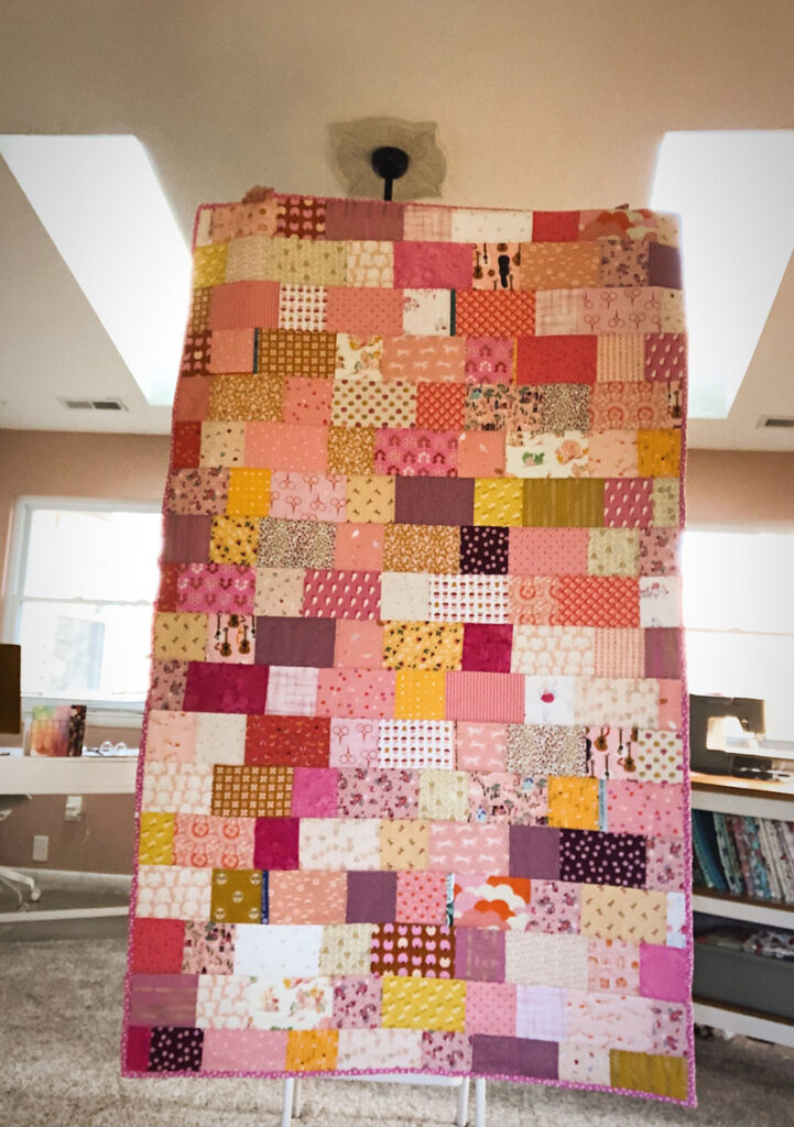 a twin sized patchwork quilt
