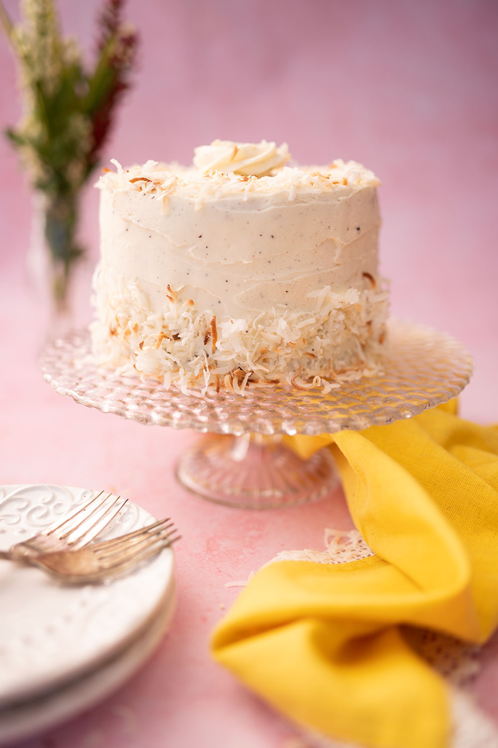 Coconut Cake made with Cake Mix