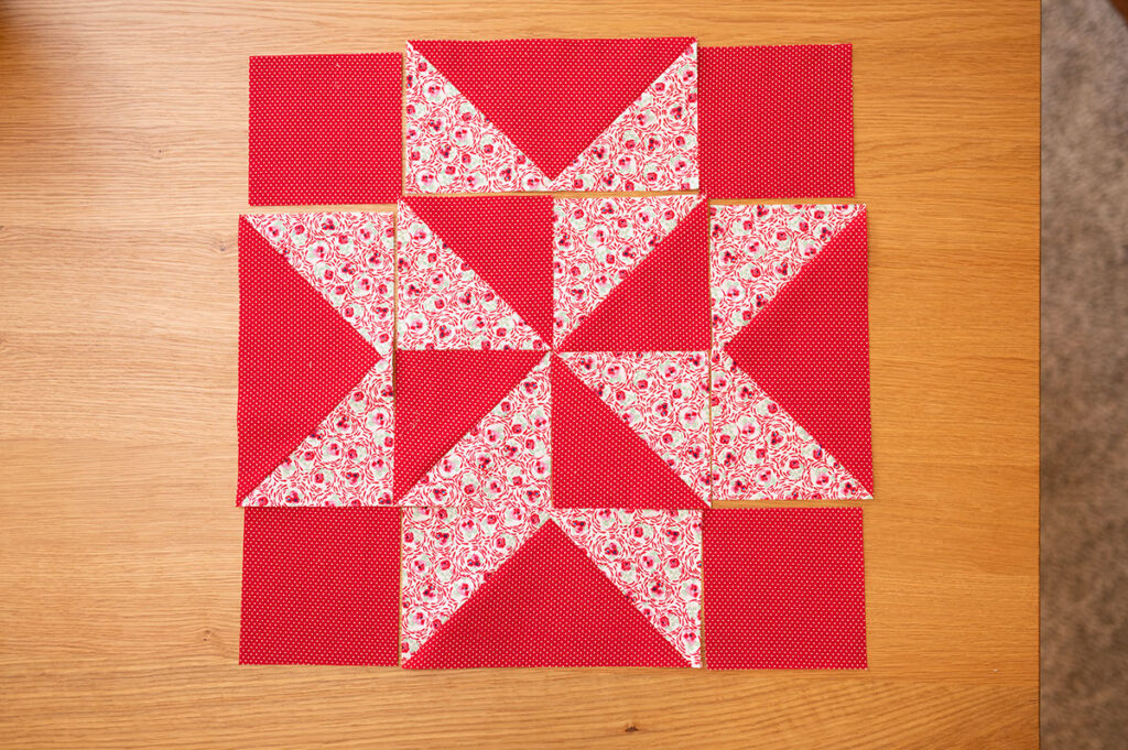 star block with pinwheel center
