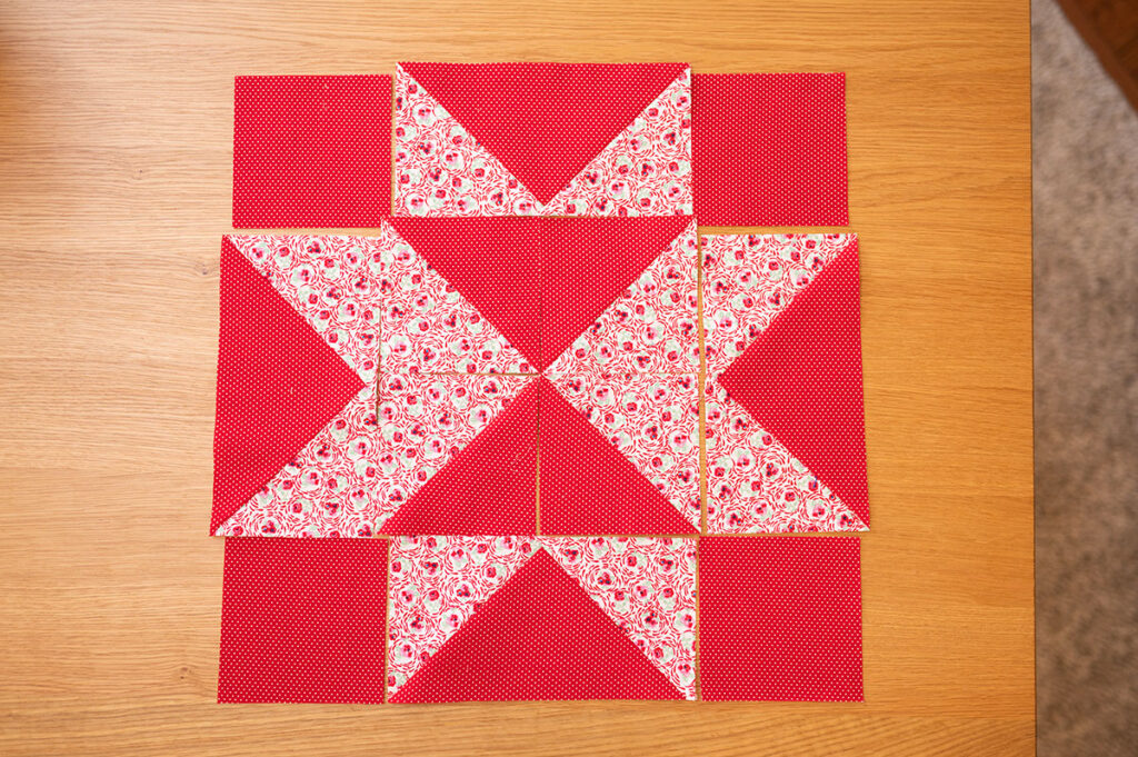 star block with hourglass center