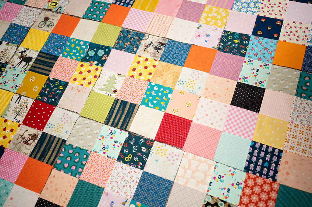 colorful quilt blocks shown together