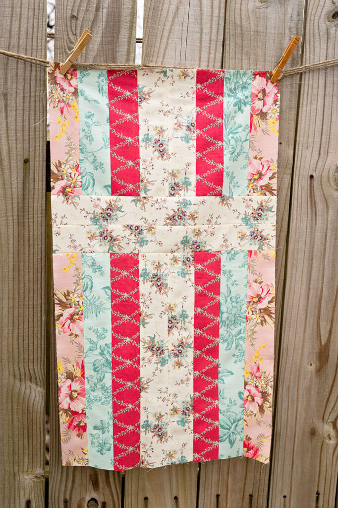 quilt top of a cross motif