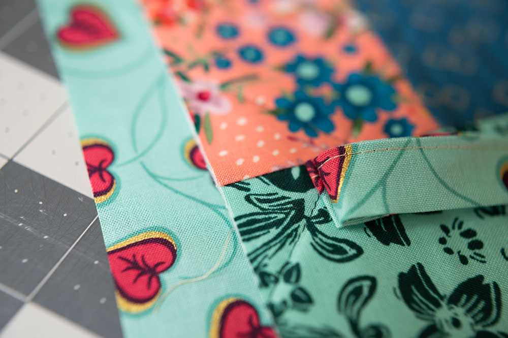 underside of sewn strap