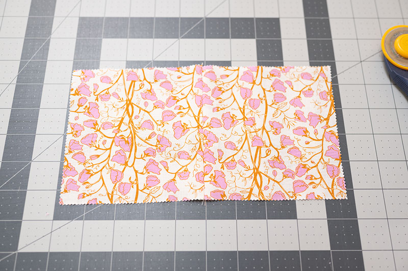 two 5" squares sewn together