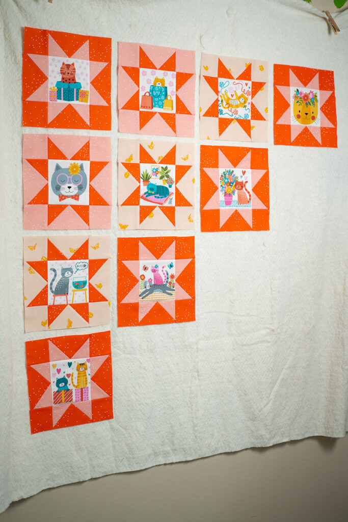 a quilt in the process of being made